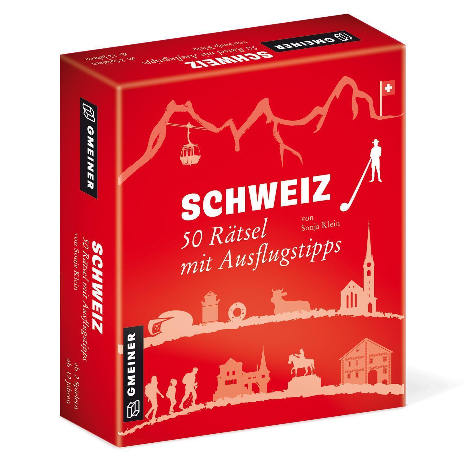 Cover: 9783839228586 | Schweiz - 50 Rätsel mit Ausflugstipps | Sonja Klein | Spiel | 2858