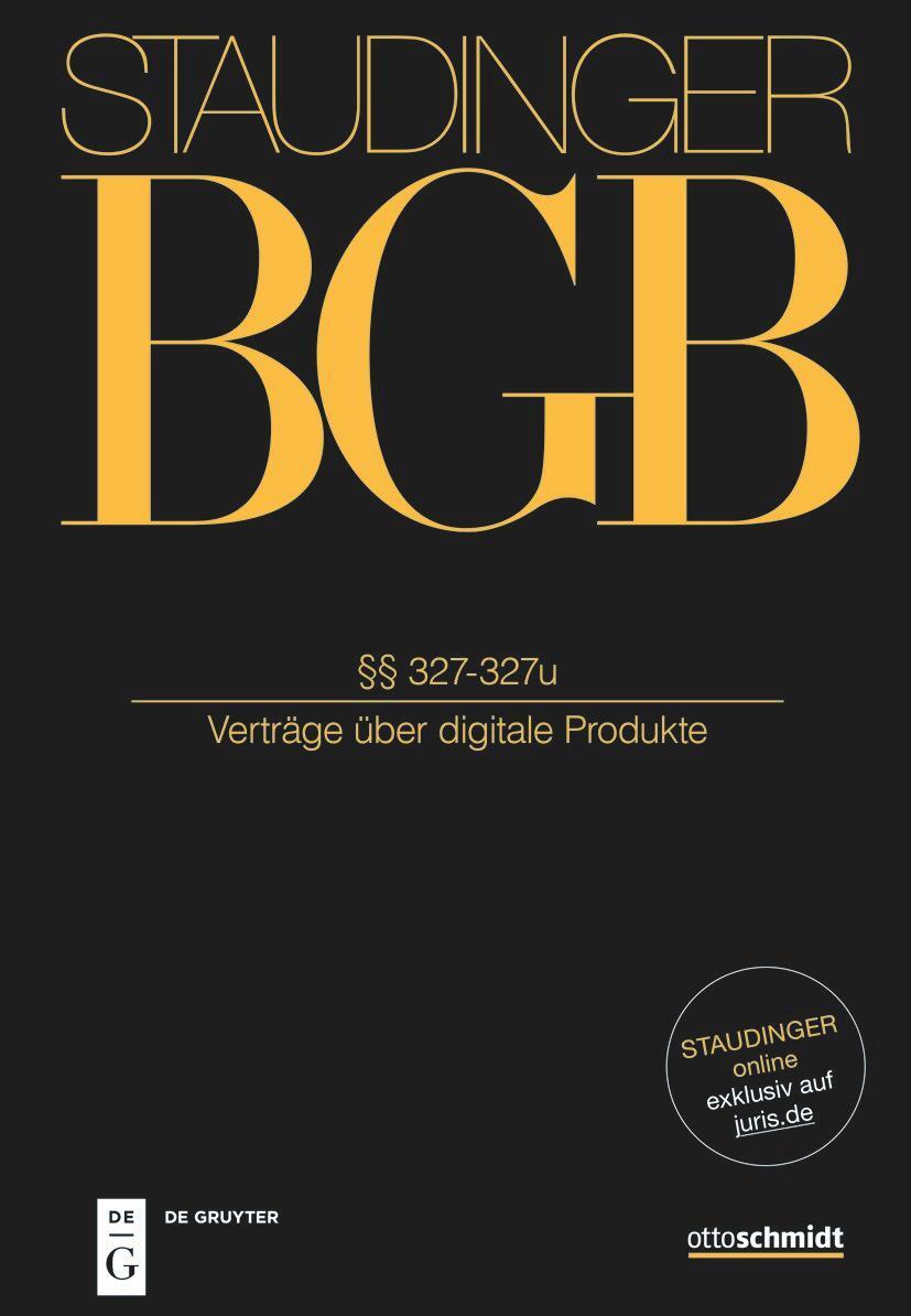 Cover: 9783805913416 | Staudingers Kommentar BGB §§ 327-327u (Verträge über digitale...