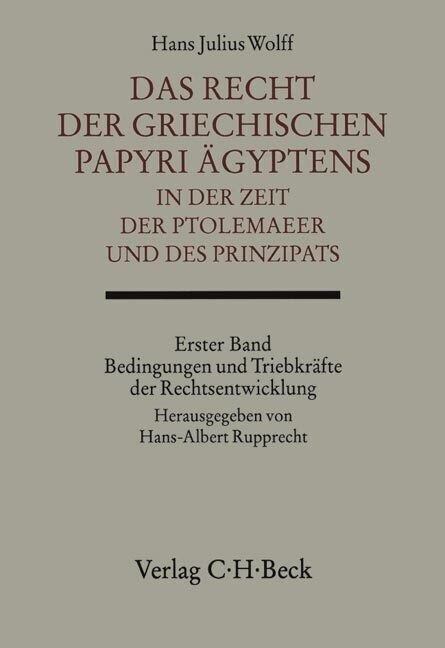 Cover: 9783406481642 | Das Recht der griechischen Papyri Ägyptens in der Zeit der...