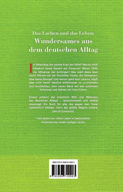 Rückseite: 9783866749993 | Lichtstreife und Arschtritte | Neue Kolumnen aus einem lustigen Land