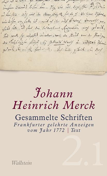 Cover: 9783835311770 | Gesammelte Schriften | Johann Heinrich Merck | Buch | 1661 S. | 2020