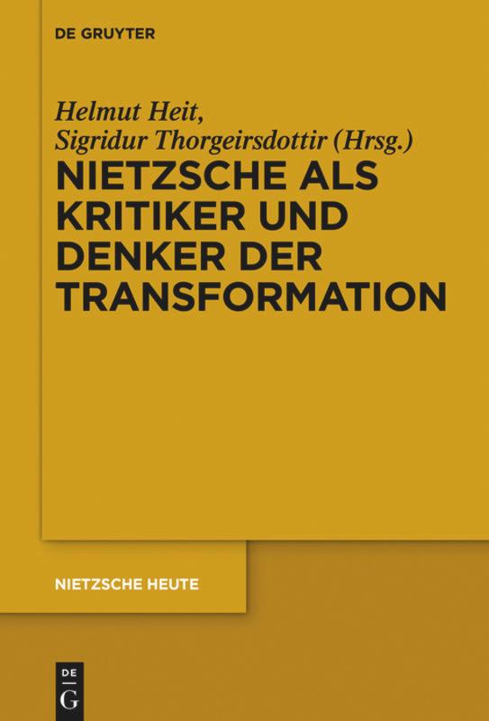 Cover: 9783110472325 | Nietzsche als Kritiker und Denker der Transformation | Buch | ISSN | X