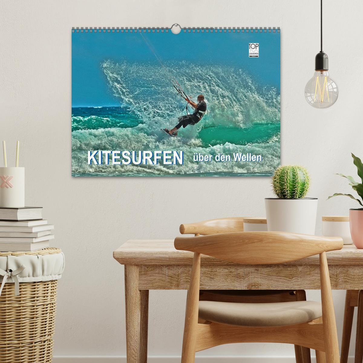 Bild: 9783435727117 | Kitesurfen - über den Wellen (Wandkalender 2025 DIN A3 quer),...