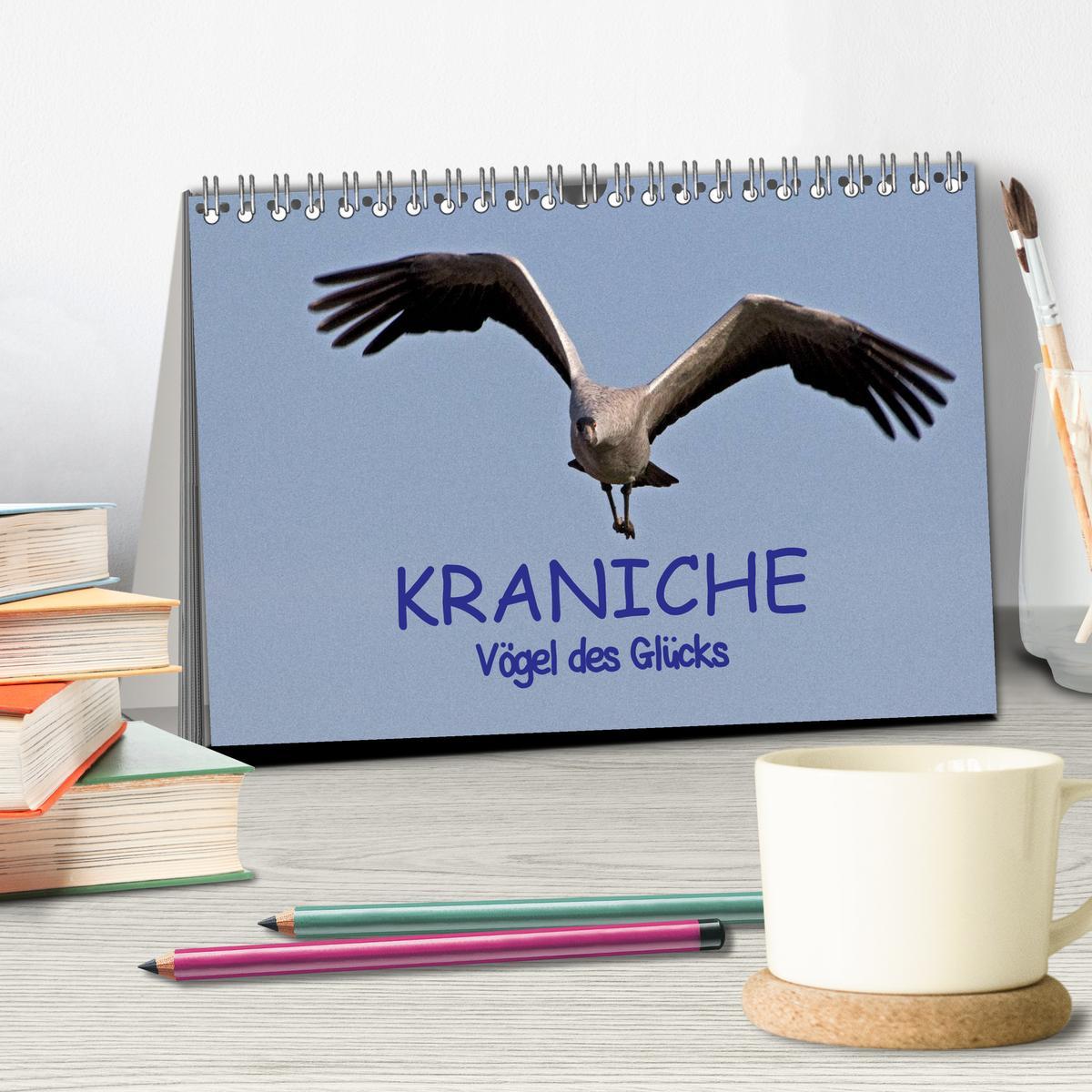 Bild: 9783435808489 | Kraniche - Vögel des Glücks (Tischkalender 2025 DIN A5 quer),...