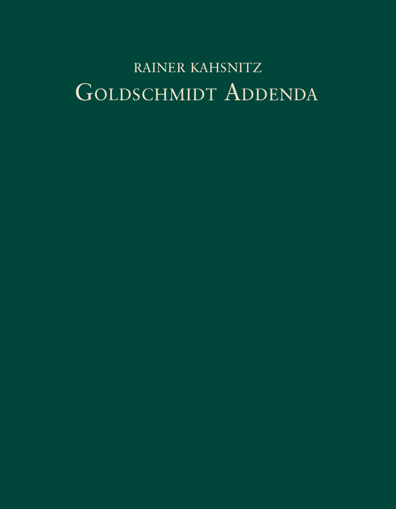 Cover: 9783871572609 | Goldschmidt Addenda | Rainer Kahsnitz | Buch | 208 S. | Deutsch | 2022