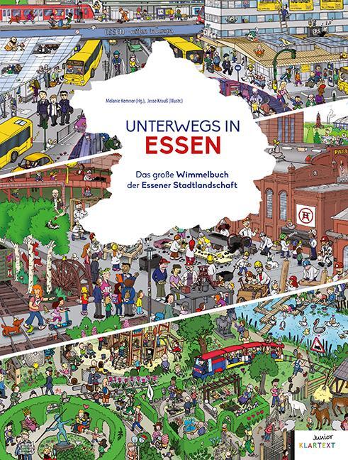 Cover: 9783837524062 | Unterwegs in Essen | Das große Wimmelbuch der Essener Stadtlandschaft