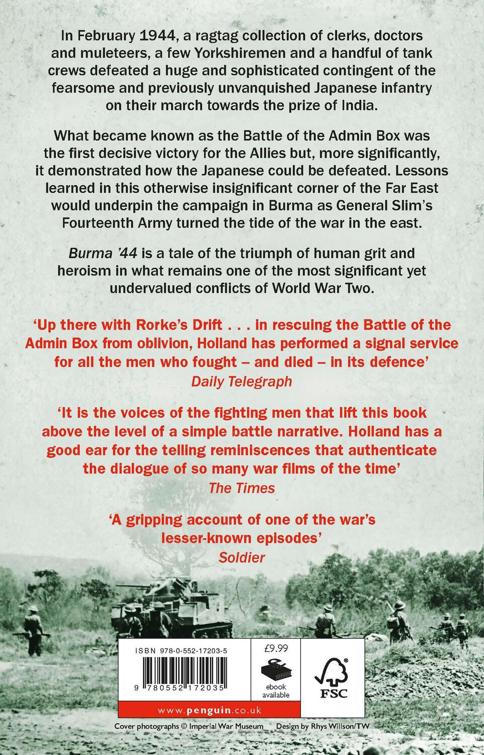 Rückseite: 9780552172035 | Burma '44 | The Battle That Turned Britain's War in the East | Holland
