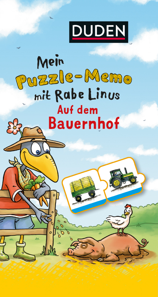 Cover: 9783411727988 | Mein Puzzlememo mit Rabe Linus - Auf dem Bauernhof (Kinderspiel)