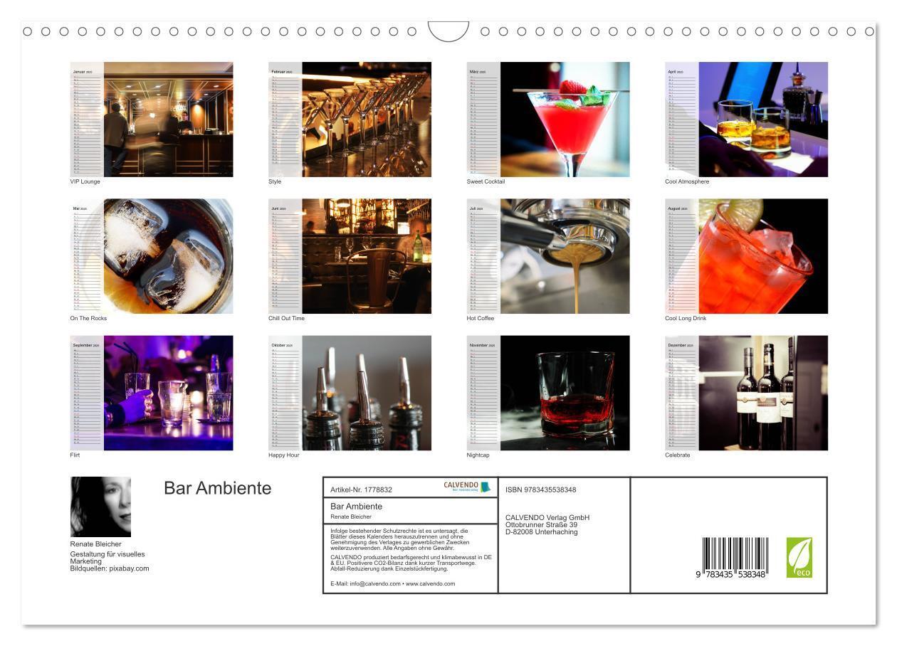 Bild: 9783435538348 | Bar Ambiente (Wandkalender 2025 DIN A3 quer), CALVENDO Monatskalender