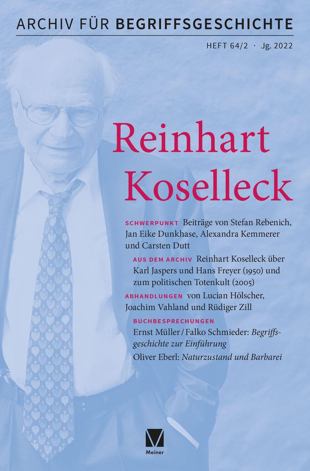 Cover: 9783787343928 | Archiv für Begriffsgeschichte 64,2 | Schwerpunkt: Reinhart Koselleck