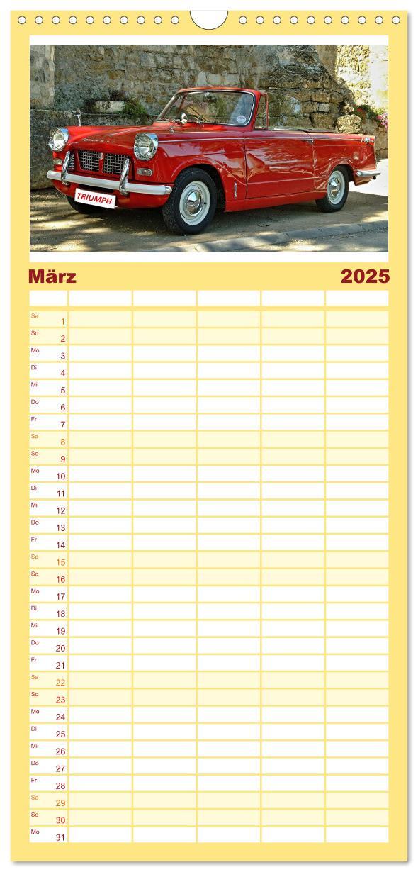 Bild: 9783457090237 | Familienplaner 2025 - Autos der 70er mit 5 Spalten (Wandkalender,...