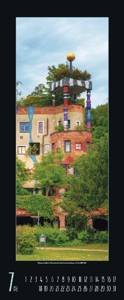 Bild: 9783731875833 | Hundertwasser Architektur 2025 | Korsch Verlag | Kalender | 14 S.