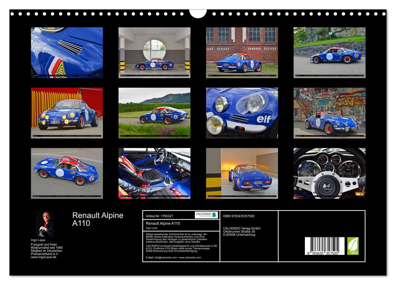 Bild: 9783435357505 | Renault Alpine A110 (Wandkalender 2025 DIN A3 quer), CALVENDO...