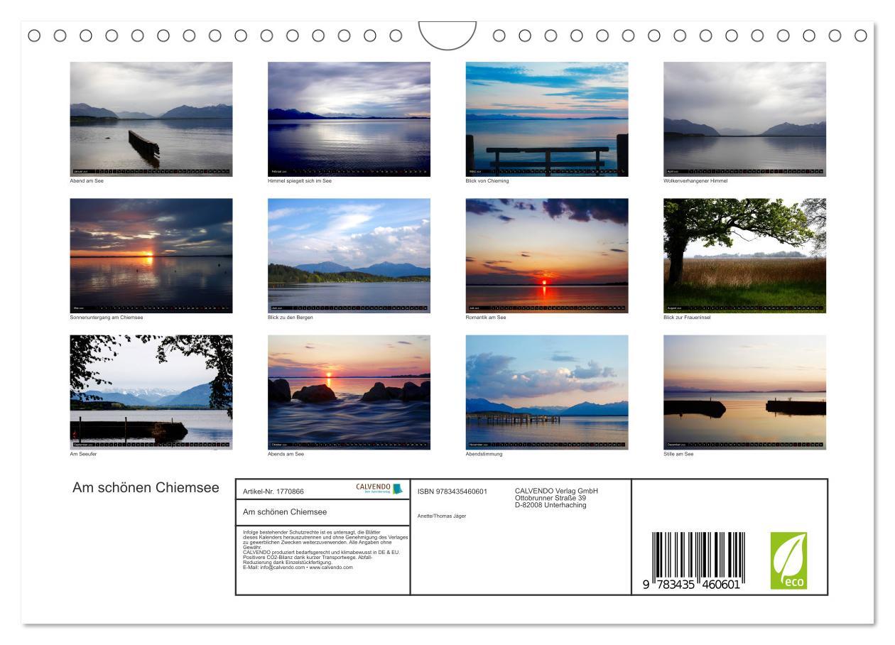 Bild: 9783435460601 | Am schönen Chiemsee (Wandkalender 2025 DIN A4 quer), CALVENDO...