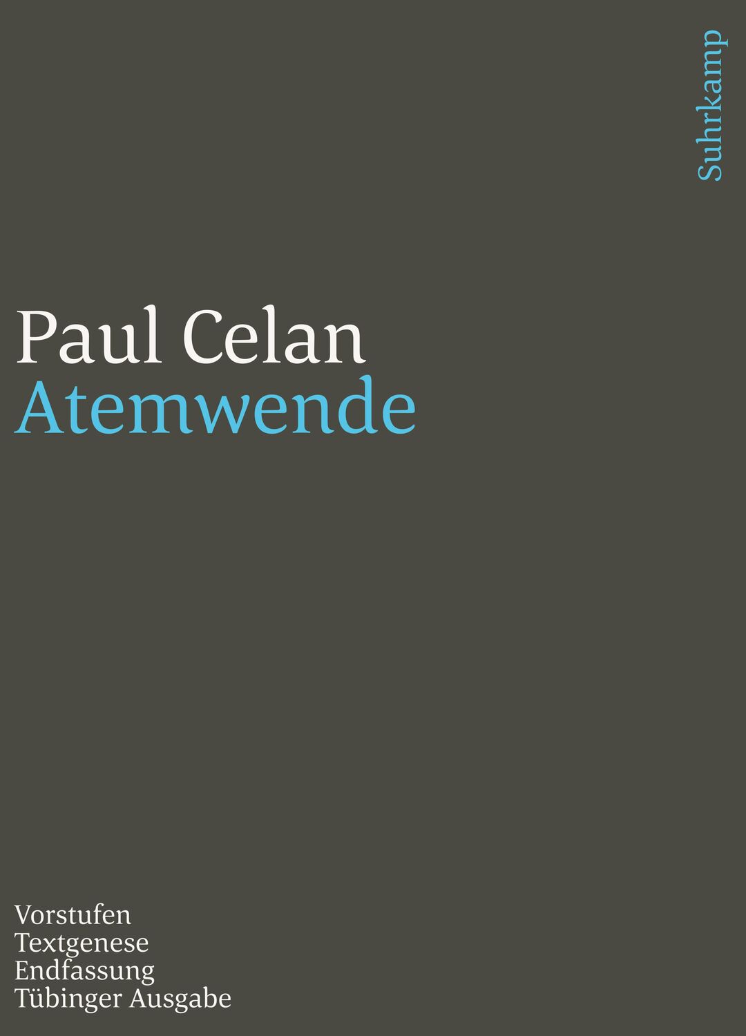 Cover: 9783518242940 | Werke. Tübinger Ausgabe | Paul Celan | Taschenbuch | 217 S. | Deutsch
