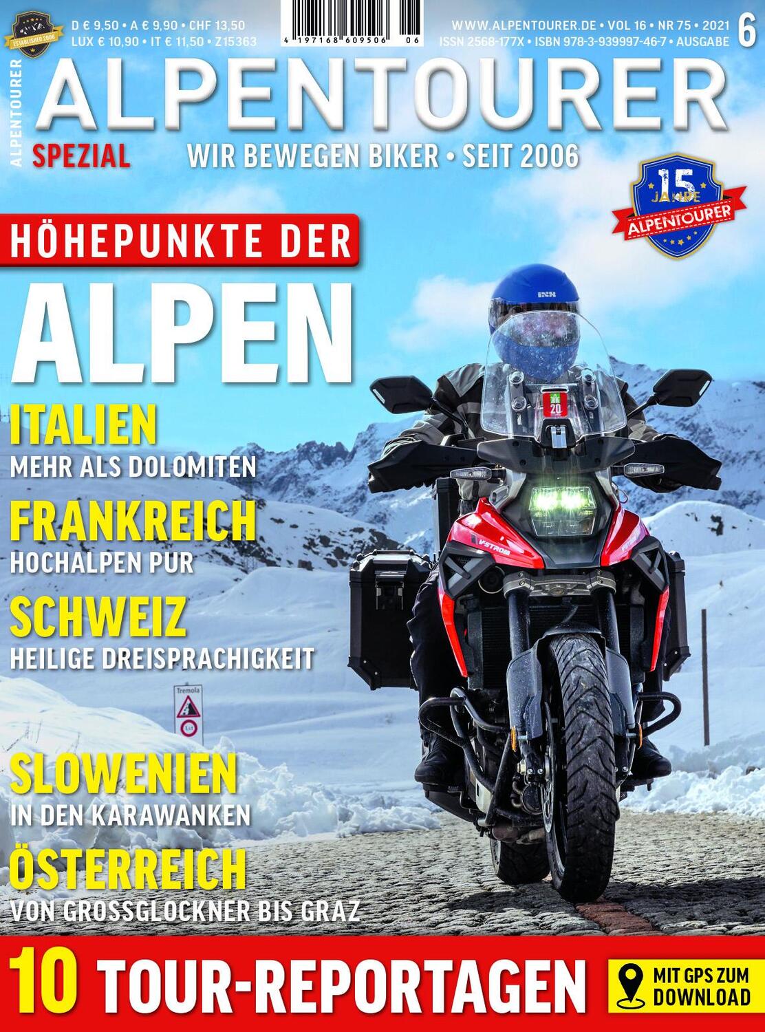 Cover: 9783939997467 | ALPENTOURER SPEZIAL ALPEN | Motorrad-Touren im Herzen Europas | Buch
