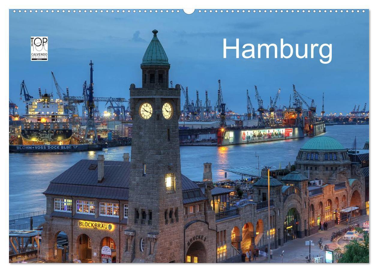 Cover: 9783435759255 | Hamburg (Wandkalender 2025 DIN A2 quer), CALVENDO Monatskalender