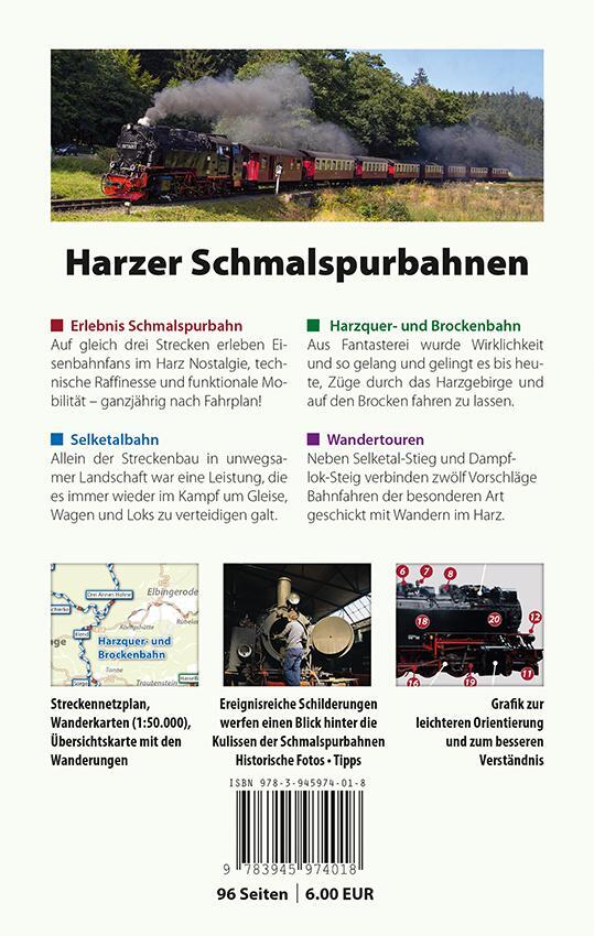Rückseite: 9783945974018 | Mit Volldampf durch den Harz | Reisen mit den Harzer Schmalspurbahnen