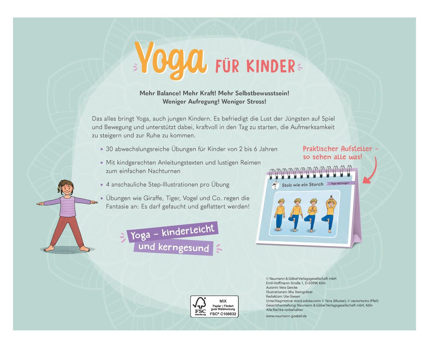 Rückseite: 9783625192732 | Yoga für Kinder - 30 einfache Übungen für Kinder von 2 bis 6 Jahren