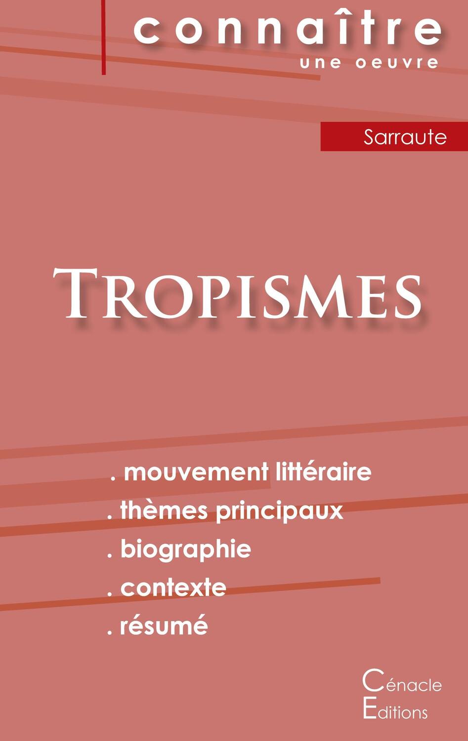 Cover: 9782759302765 | Fiche de lecture Tropismes de Nathalie Sarraute (Analyse littéraire...