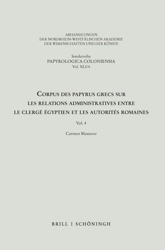 Cover: 9783506793430 | Corpus des papyrus grecs sur les relations administratives entre le...