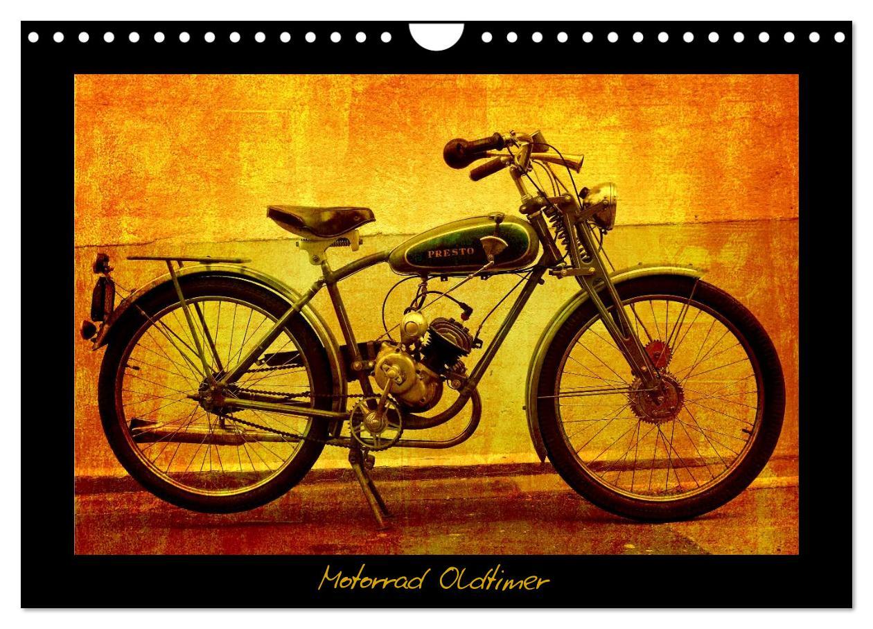 Cover: 9783435839957 | Motorrad Oldtimer (Wandkalender 2025 DIN A4 quer), CALVENDO...