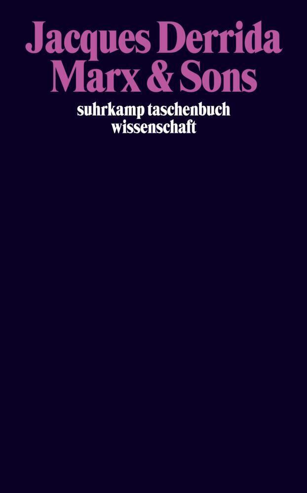 Cover: 9783518292600 | Marx & Sons | Jacques Derrida | Taschenbuch | Suhrkamp
