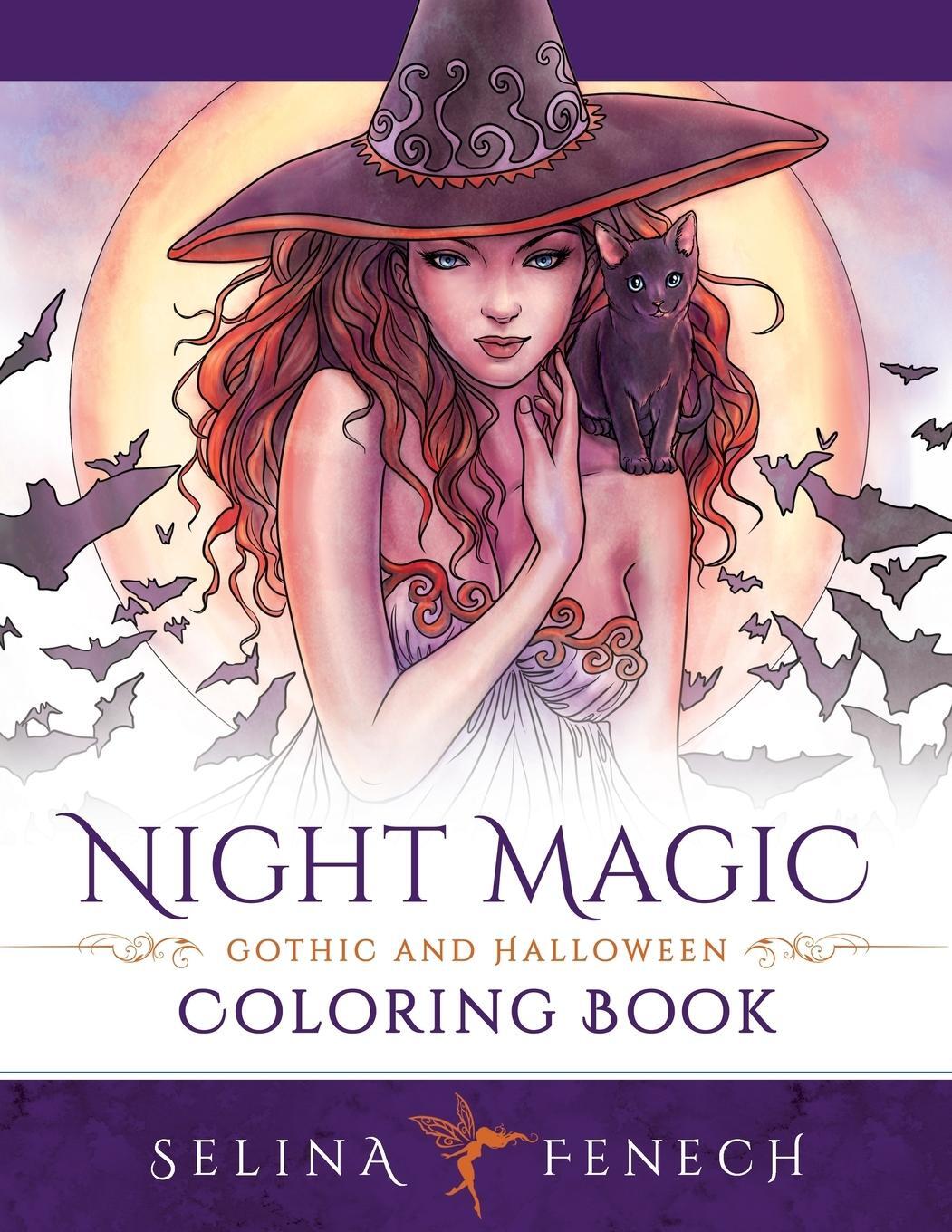 Cover: 9780994585233 | Night Magic - Gothic and Halloween Coloring Book | Selina Fenech