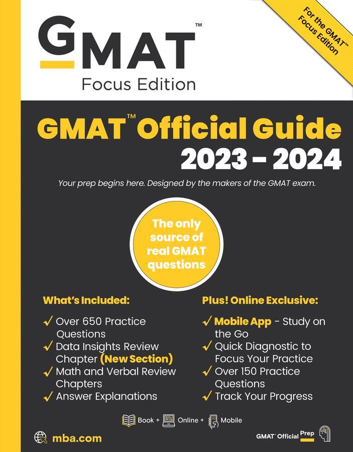 Cover: 9781394169948 | GMAT Official Guide 2023-2024, Focus Edition | Gmac | Taschenbuch