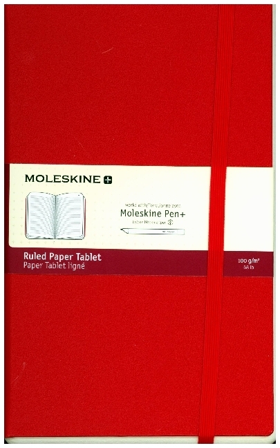 Cover: 8053853603876 | Moleskine Papertablet Large, A5, Liniert, Hard Cover, Scharlachrot