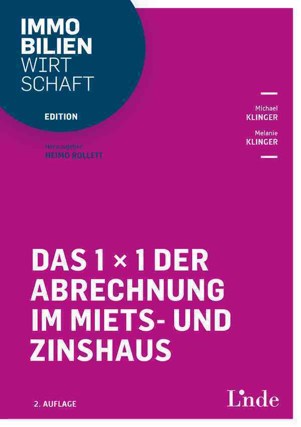 Cover: 9783707344103 | Das 1 x 1 der Abrechnung im Miets- und Zinshaus | Klinger (u. a.)