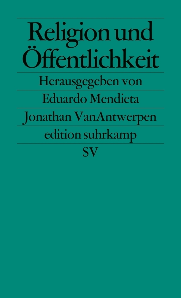 Cover: 9783518126417 | Religion und Öffentlichkeit | Eduardo Mendieta (u. a.) | Taschenbuch