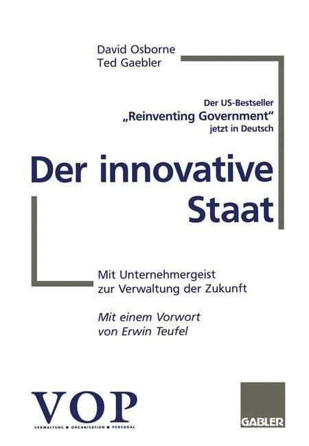 Cover: 9783409193368 | Der innovative Staat | Mit Unternehmergeist zur Verwaltung der Zukunft