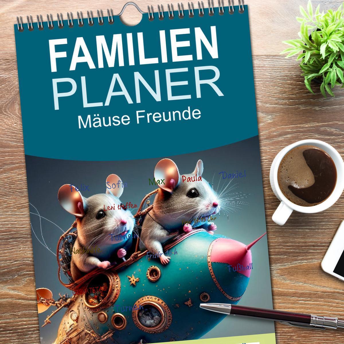 Bild: 9783457094273 | Familienplaner 2025 - Mäuse Freunde mit 5 Spalten (Wandkalender, 21...