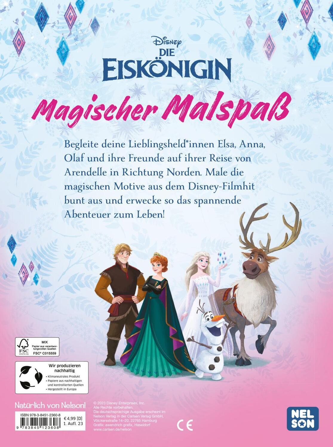 Rückseite: 9783845123608 | Disney Die Eiskönigin: Magischer Malspaß | Taschenbuch | 64 S. | 2023