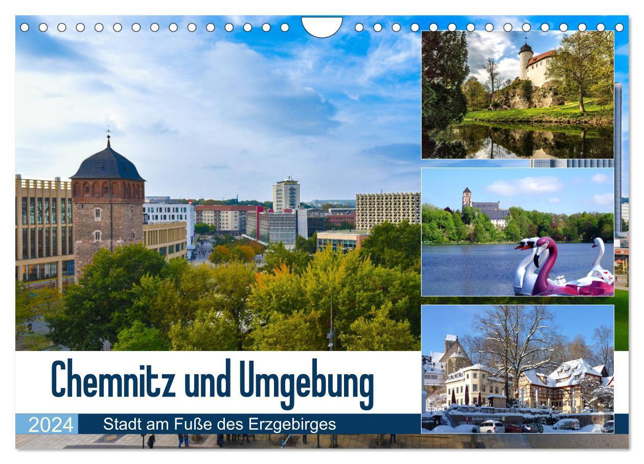 Cover: 9783383007736 | Chemnitz und Umgebung (Wandkalender 2024 DIN A4 quer), CALVENDO...