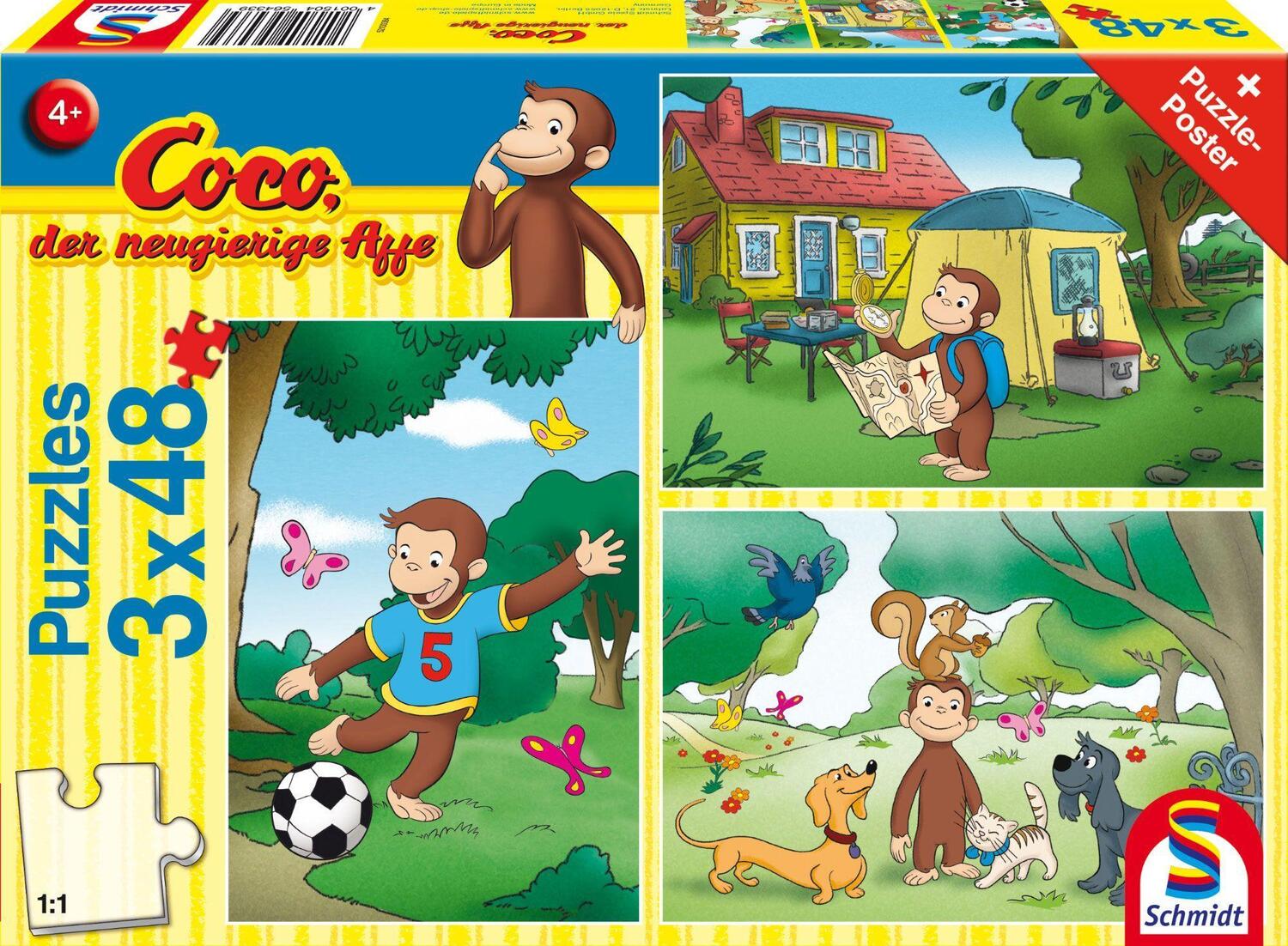 Cover: 4001504564339 | Coco, der neugierige Affe, Mein Freund Coco, 3x48 Teile | Spiel | 2022