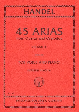 Cover: 9790220413179 | 45 Arias From Operas And Oratorios Volume 3 | Georg Friedrich Händel