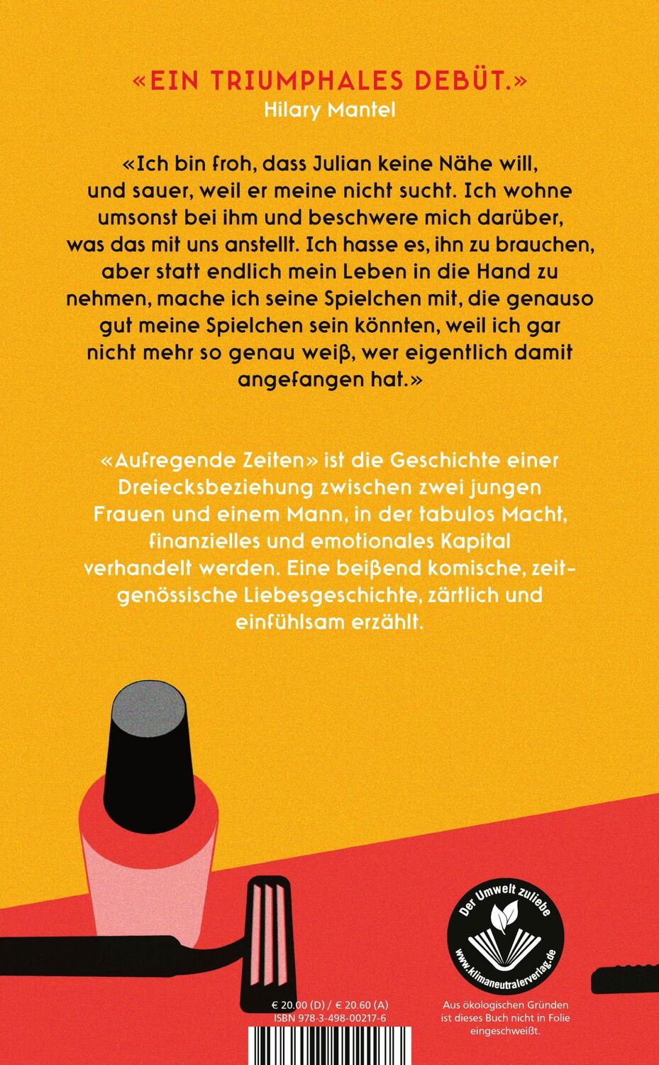 Rückseite: 9783498002176 | Aufregende Zeiten | Naoise Dolan | Buch | 320 S. | Deutsch | 2021