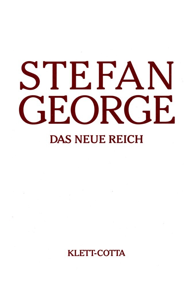 Cover: 9783608951158 | Sämtliche Werke in 18 Bänden, Band 9. Das neue Reich (Sämtliche...