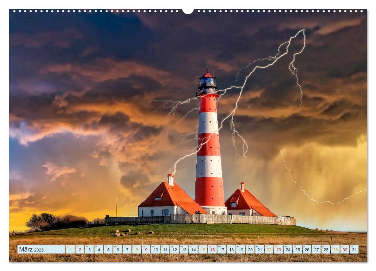 Bild: 9783435145928 | Leuchtturm Gewitter (hochwertiger Premium Wandkalender 2025 DIN A2...