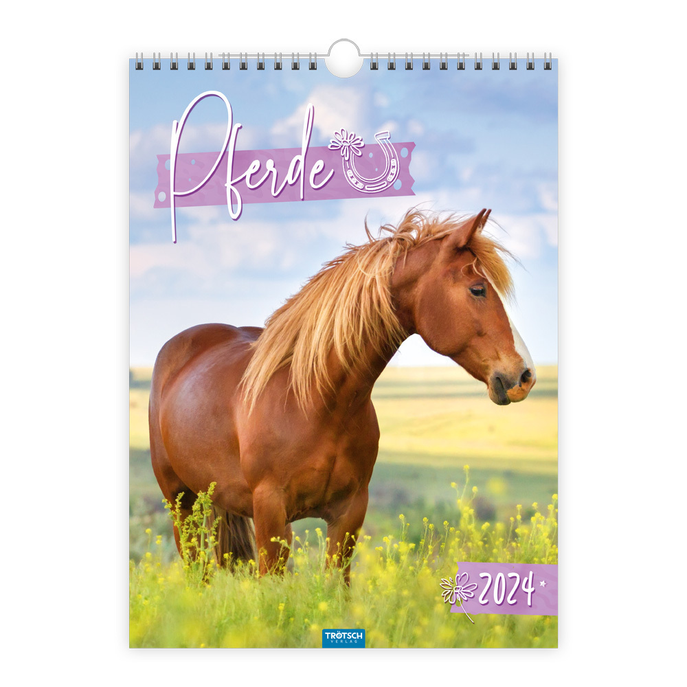 Cover: 9783965529861 | Trötsch Classickalender Pferde 2024 | Wandkalender | Co.KG | Kalender