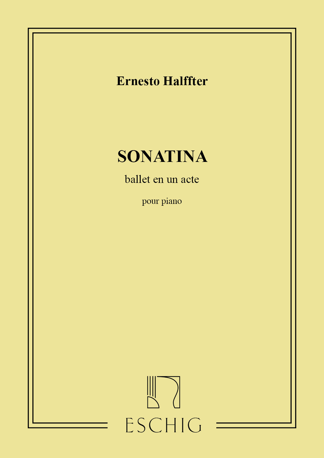 Cover: 9790045013639 | Sonatina Piano | Ernesto Halffter | Partitur | Max Eschig