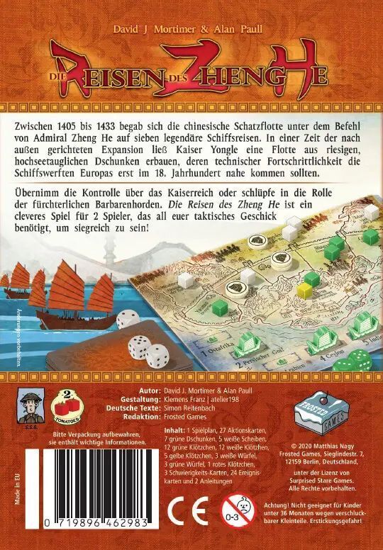 Bild: 719896462983 | Die Reisen des Zheng He | David J. Mortimer (u. a.) | Spiel | Deutsch