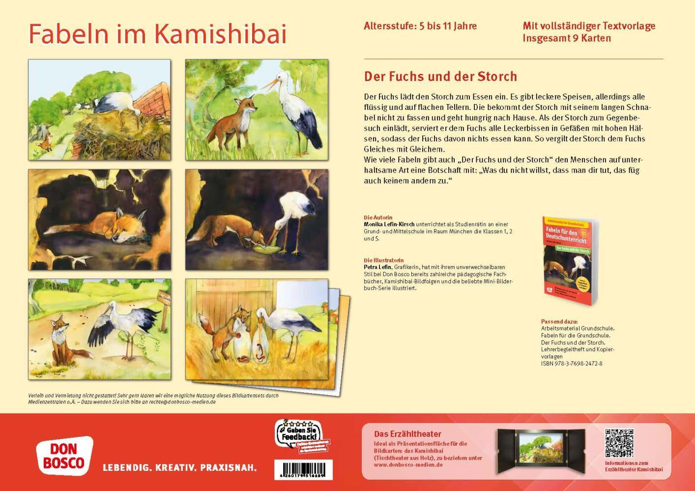 Bild: 4260179516689 | Der Fuchs und der Storch. Eine Fabel von Äsop. Kamishibai...