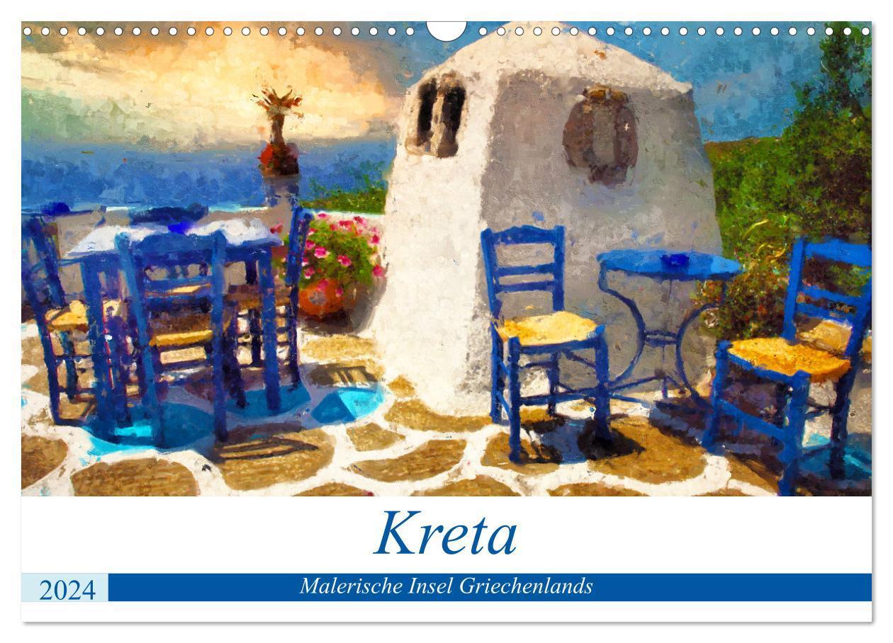Cover: 9783675919242 | Kreta - Malerische Insel Griechenlands (Wandkalender 2024 DIN A3...