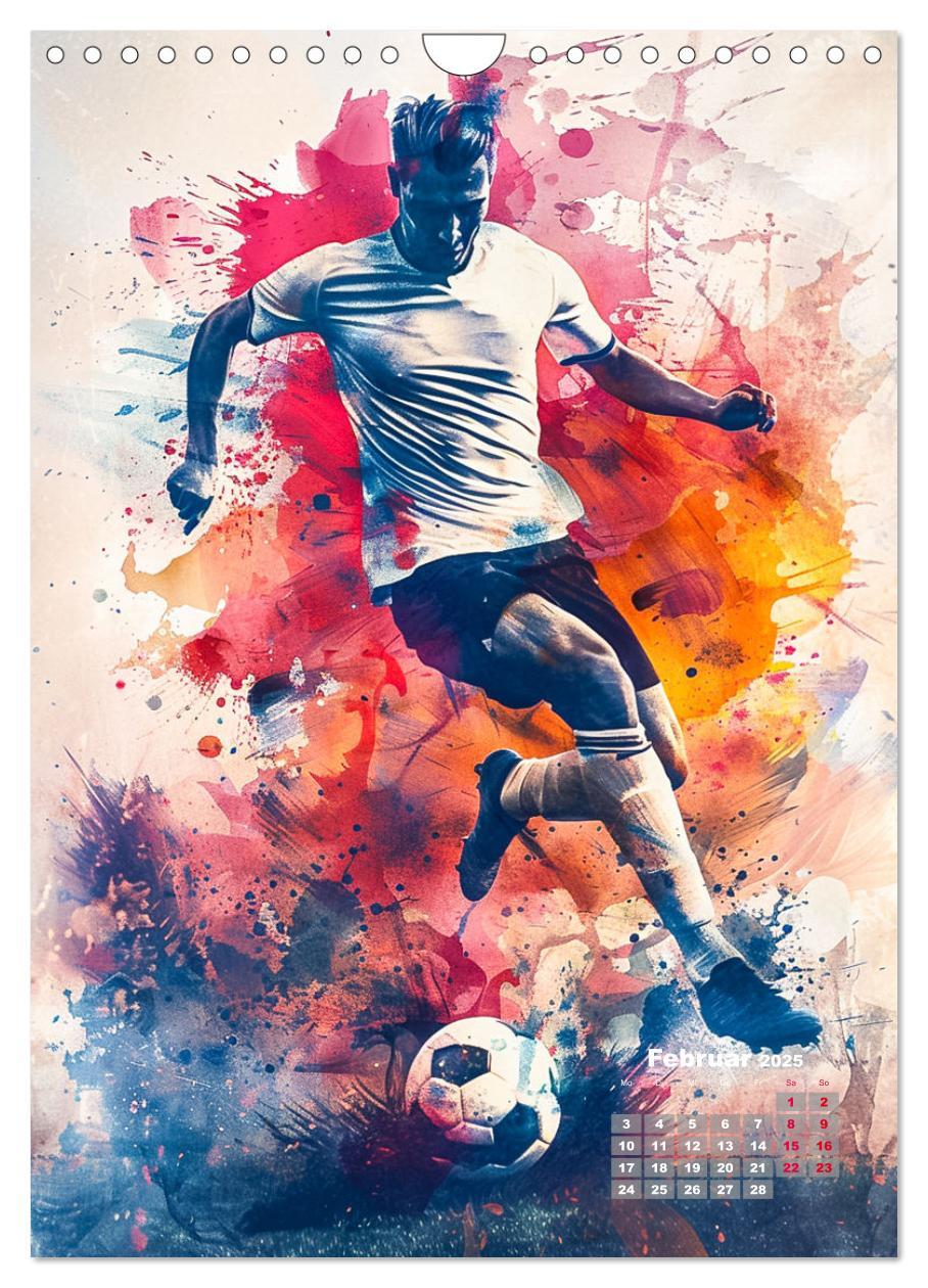 Bild: 9783457147153 | Fussball - Spieler in Action (Wandkalender 2025 DIN A4 hoch),...