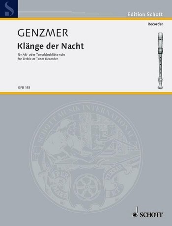 Cover: 9790001126779 | Klange der Nacht GeWV 208 | Harald Genzmer | Buch | 1999
