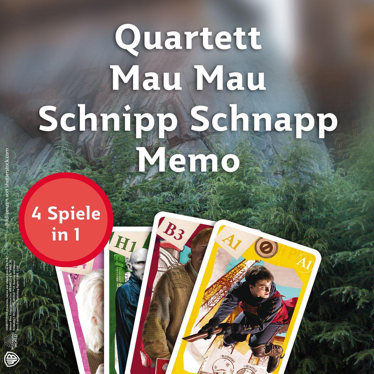 Bild: 4042677840646 | Harry Potter - Quartett 4 in 1 | Spielkartenfabrik Altenburg GmbH