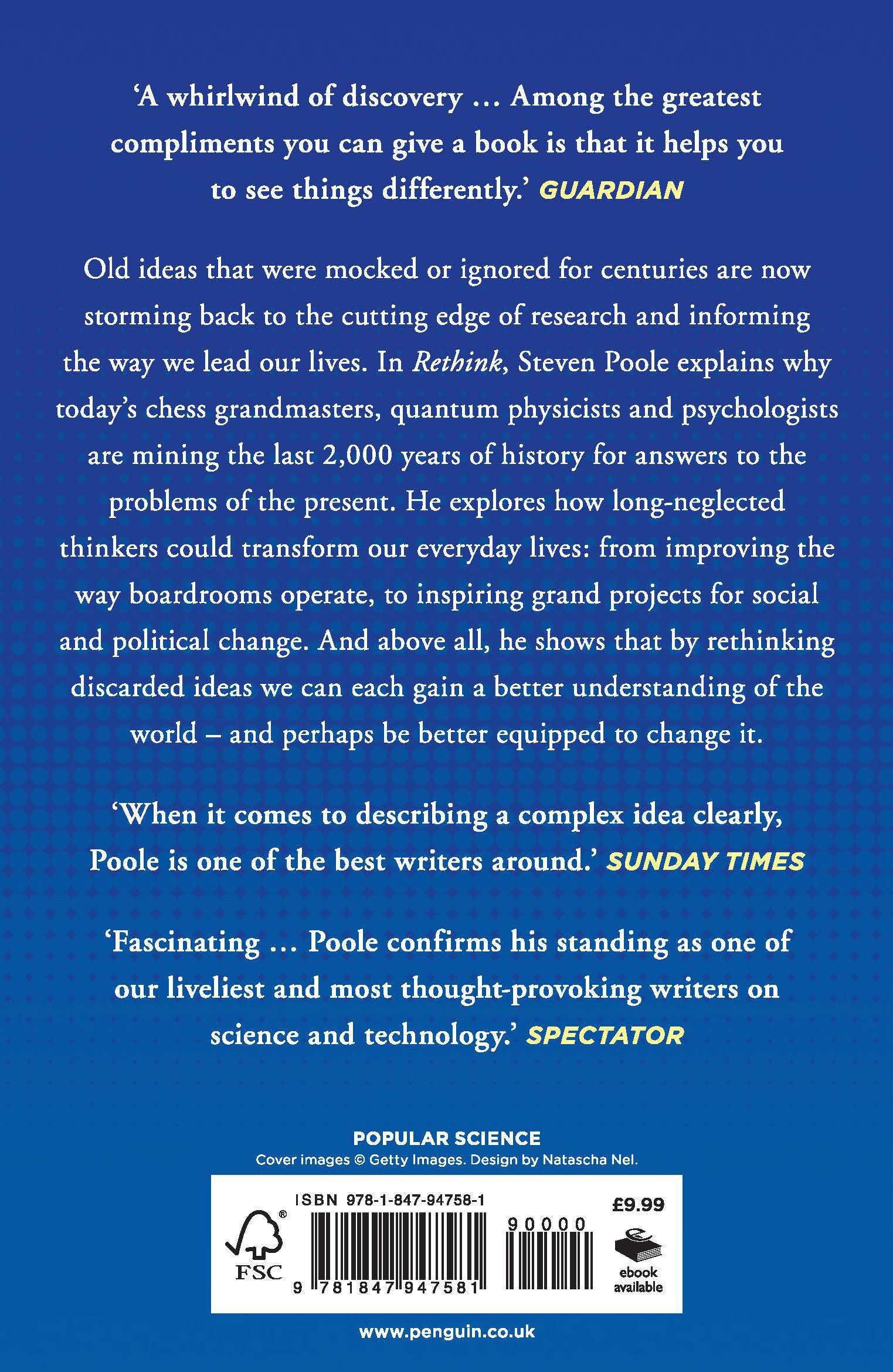 Rückseite: 9781847947581 | Rethink | The Surprising History of New Ideas | Steven Poole | Buch